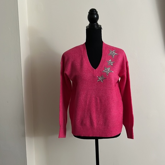🆕LOFT Pink V-Neck Sweater - Size M (Petite) - Picture 3 of 7